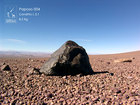 Meteorito Paposo 004 in-situ. Con este meteorito se espera redefinir la edad de nuestro Sistema Solar.