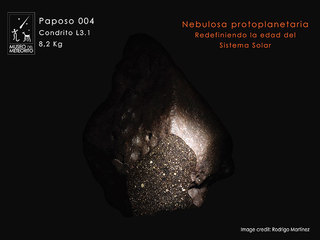 Meteorito Paposo 004 con una ventana a su interior